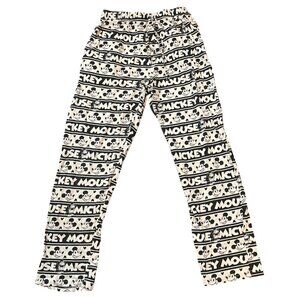Mickey Mouse Mens Lounge Pajama Pants Black & White Cartoon Print Size M